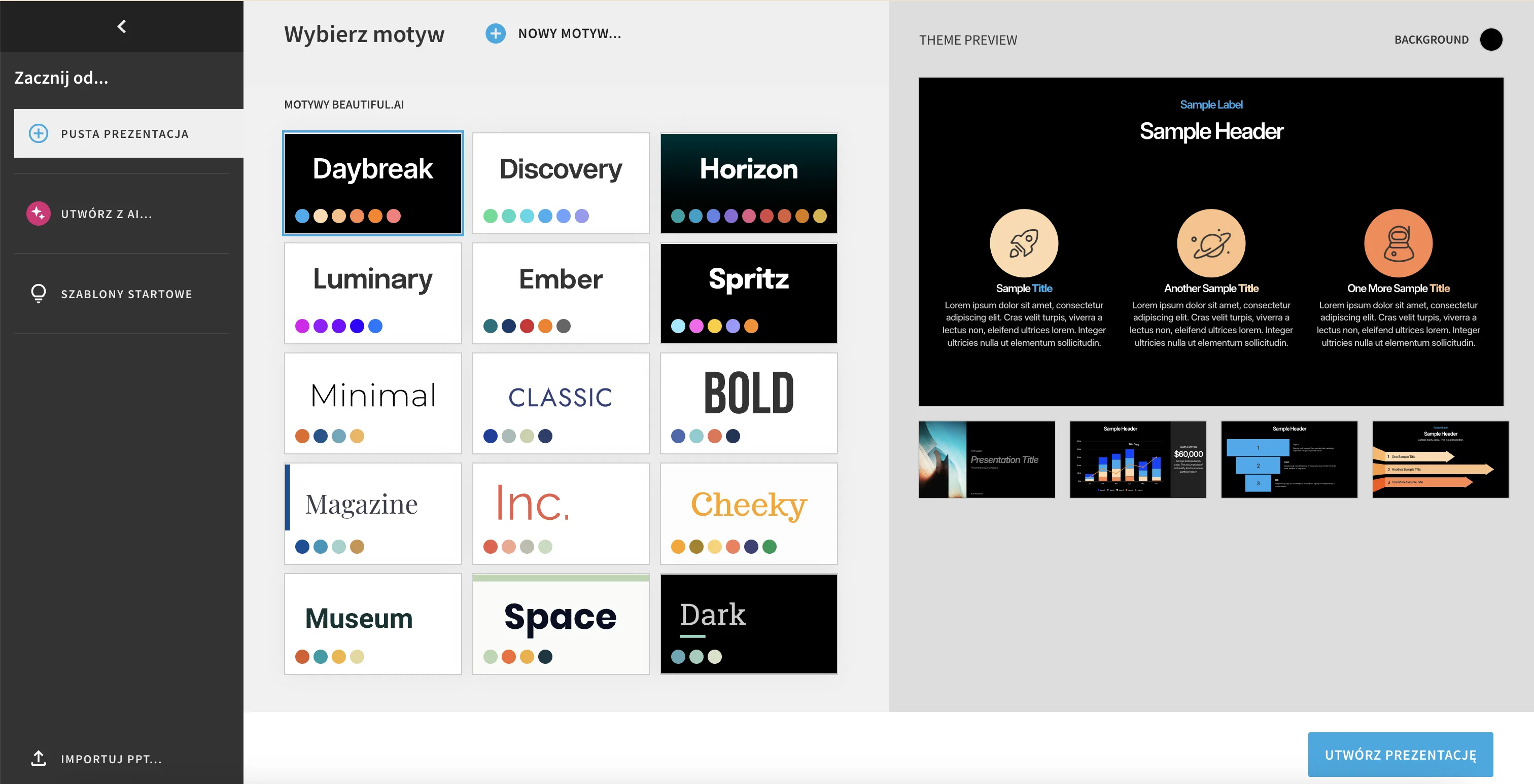 Beautiful.ai's editor