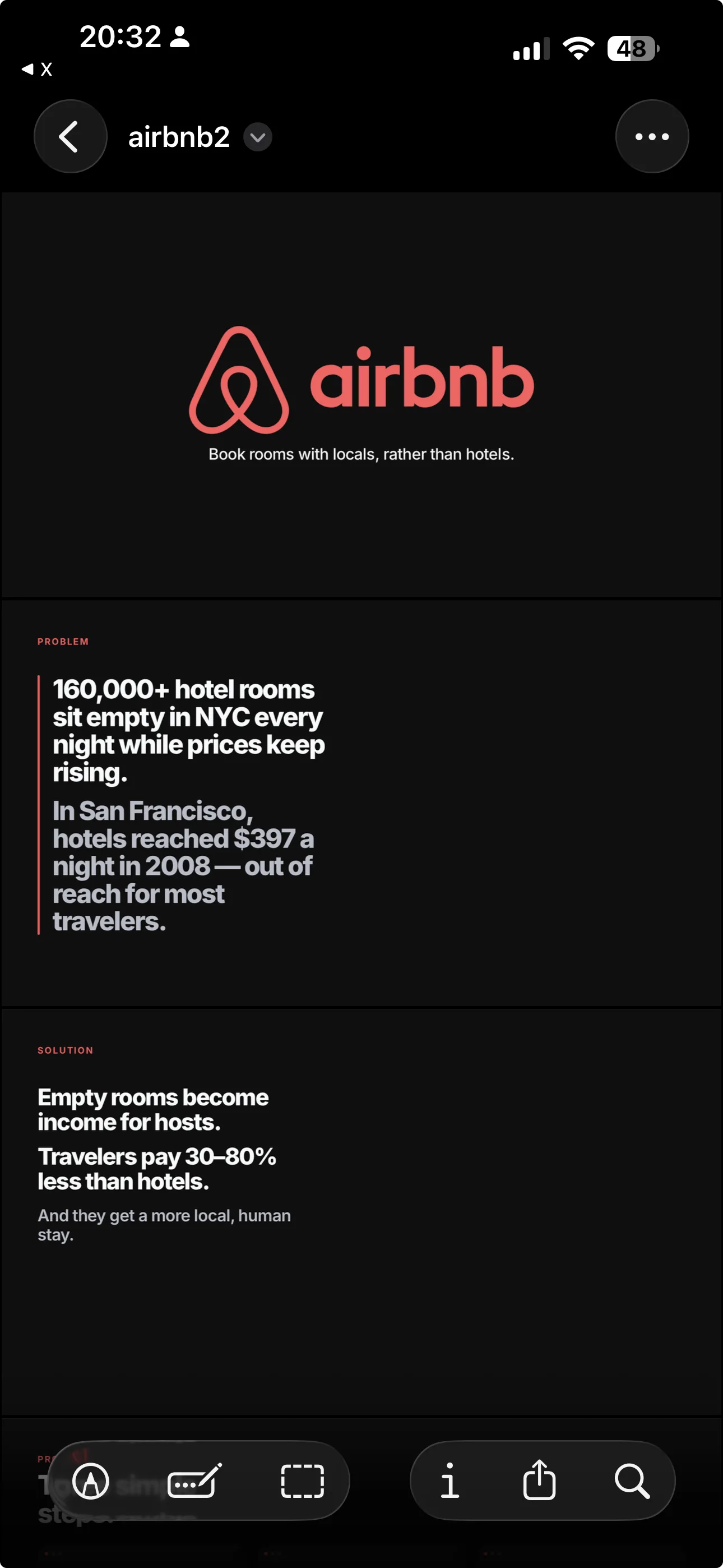 Deck viewed on mobile device