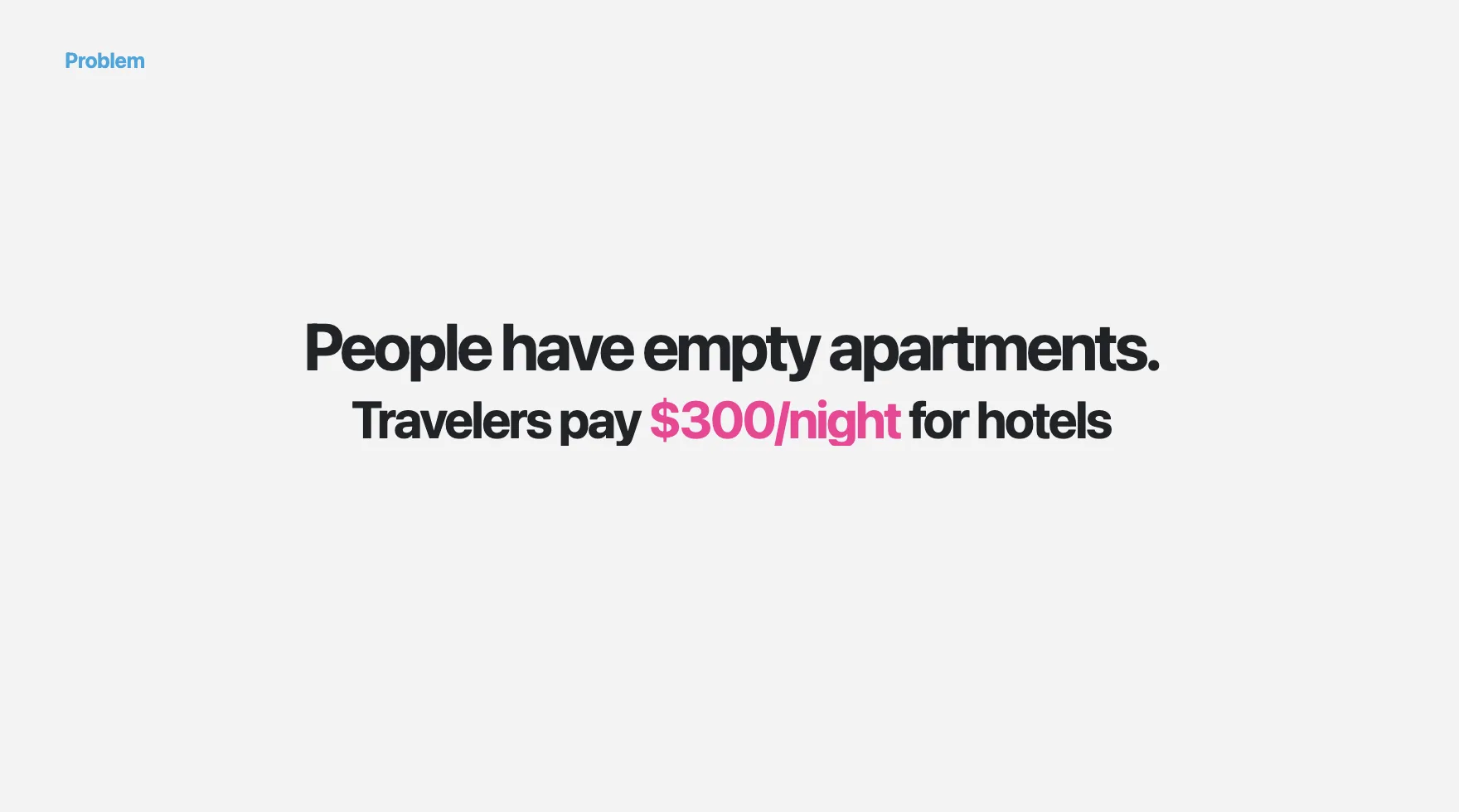 Good problem slide — specific, emotional, undeniable