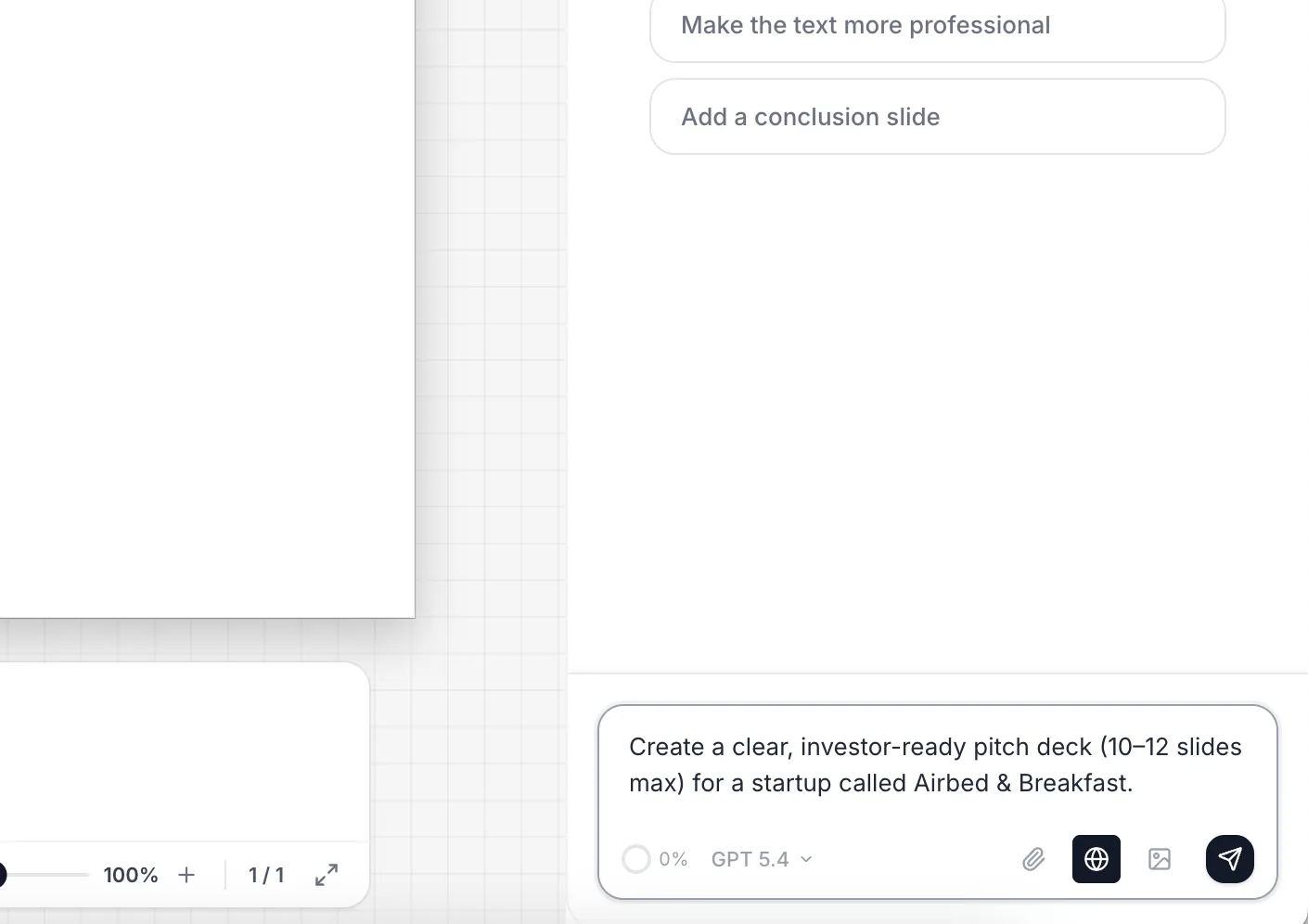 Pasting raw notes into Pitchway's AI assistant
